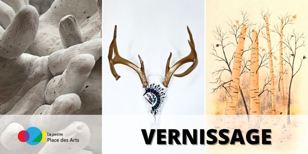 La petite Place des Arts : Triple vernissage (Rouge de Mars, Roberge, Ross)