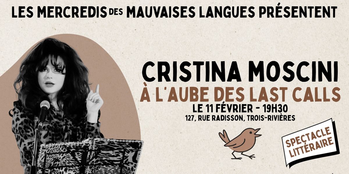 Les Mercredis des mauvaises langues : Cristina Moscini